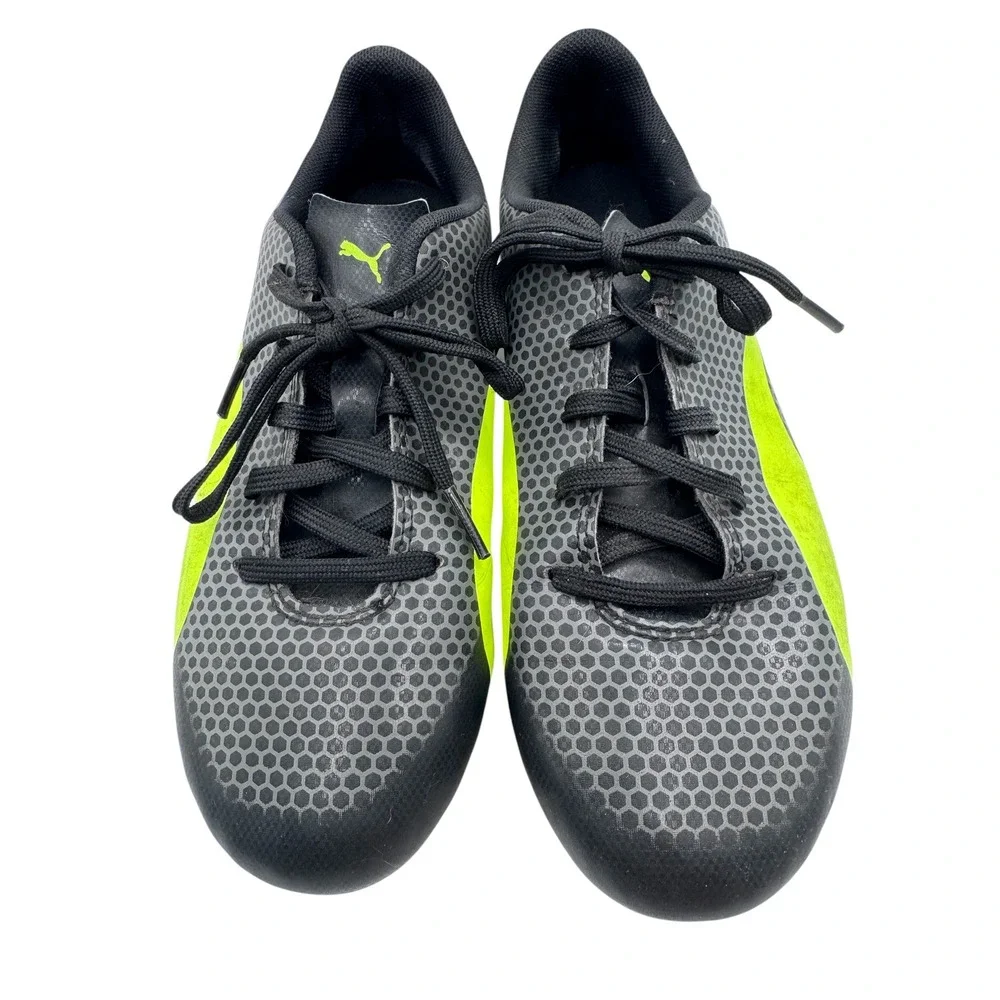 Puma Kids Size 6 Black Yellow Soccer Cleats Spirit FG 104493 03